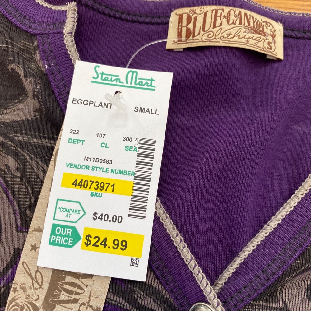 Purple Patterned Top - Picture 6 of 14
